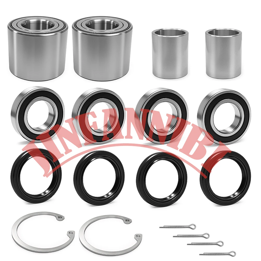 for Kawasaki Diesel 3010 4010 KAF620 KAF950 Front Rear Wheel Bearing Seals Kit