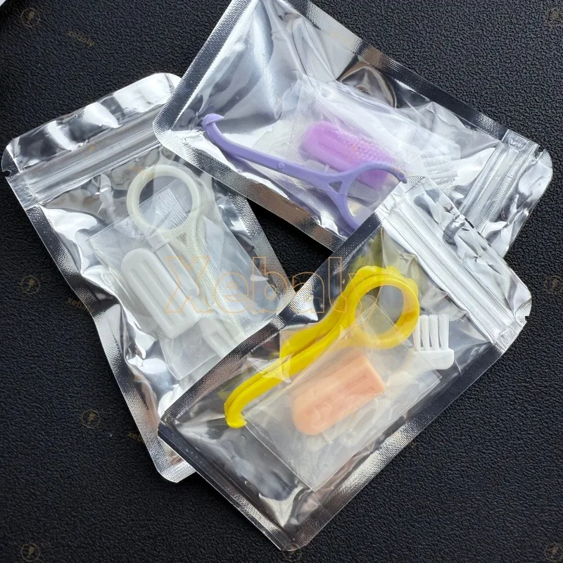 40 Packs Dental Brace Extractor Orthodontic Aligner Chewies 8 Fruit Scents Oral Teeth Aligner Removal Hook Brush Tool Set