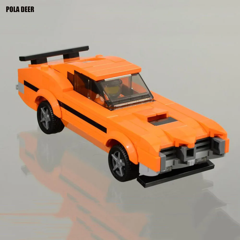 Poladeer Speed ​​Champions Racing Collection Small Particle Assembly Building Blocks Boys Educational Model Toy Holiday Gift