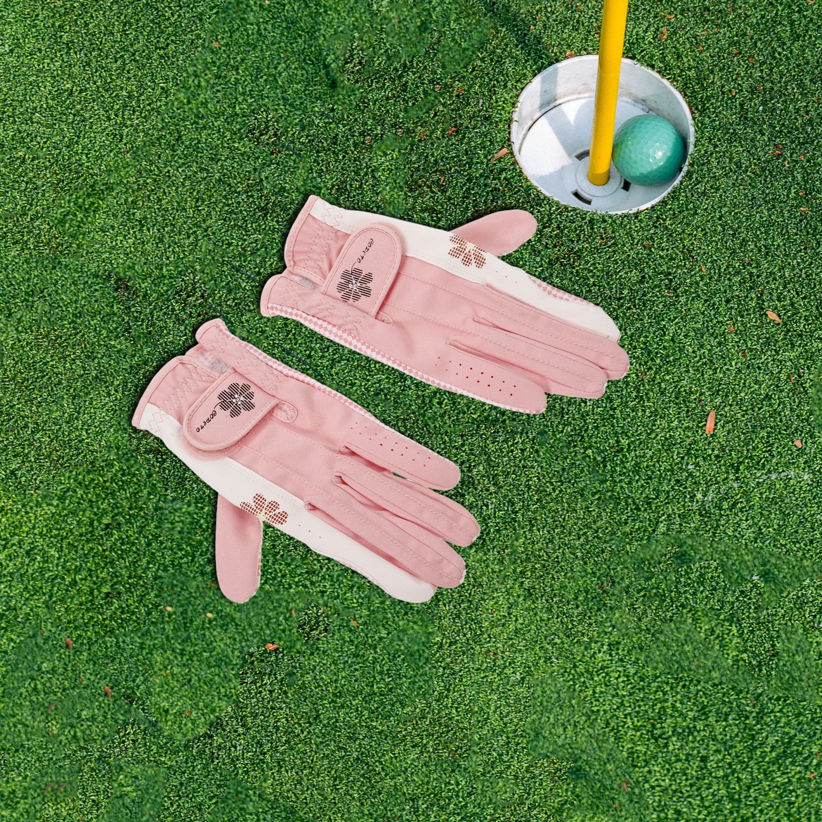 

1 Pair Gloves Women Breathable Wear-Resistant Golfing Hand Protectors Sports Accessories Non-Slip Rain Gloves Dual