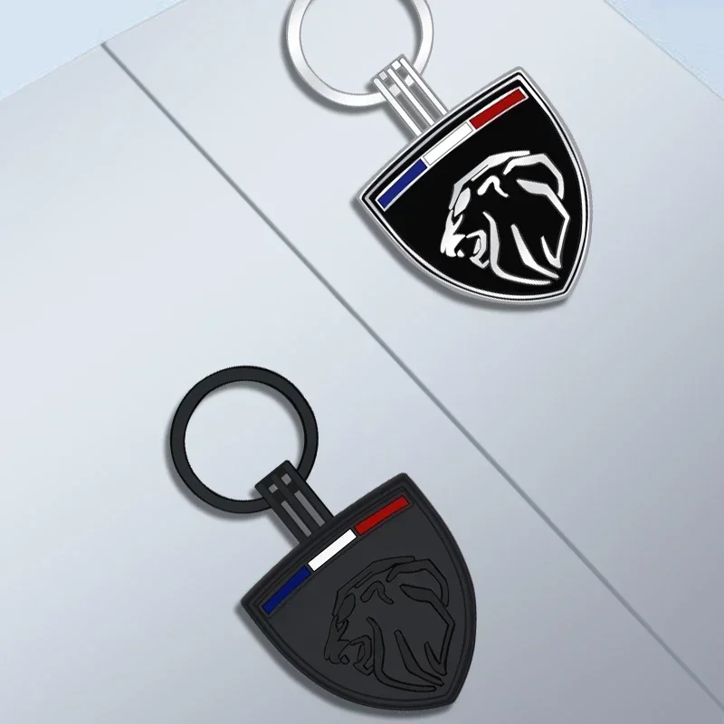 For Peugeot Car Metal Key Chain Holder Key Ring Pendant Accessories for 107 108 206 208 301 307 308 508 2008 3008 4008 5008 RCZ
