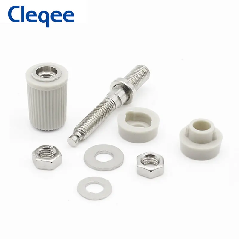 Cleqee P50012 24A High Current M5 X 48 4mm Banana Female Socket Female Jack Panel Socket Test Terminal Amplifier Binding Post