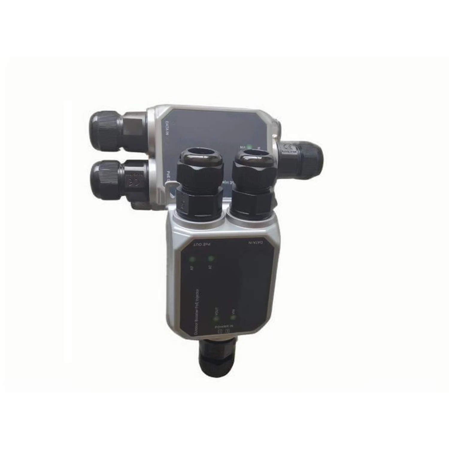 

POEPLUS IP67 outdoor 2.5Gbe POE injector |9-57Vdc input|max30W|alloy housing|6KV ESD/surge protection|suit 802.3 at/af/bt