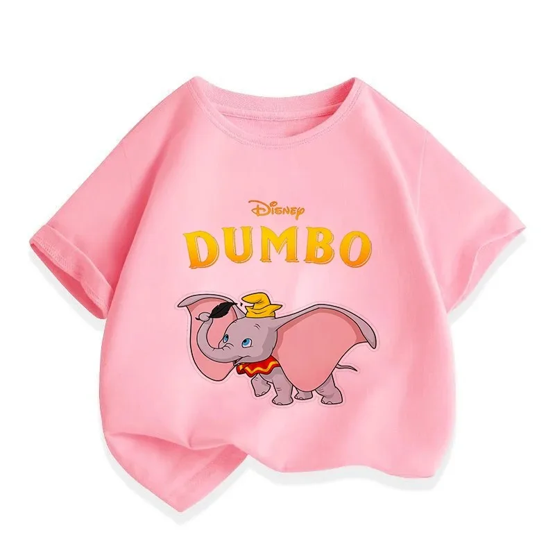 Cotton Baby T Shirt Disney Baby Kids Boy Girl Children Dumbo Short Sleeves Summer Clothing Children\'s tshirt Tee Toddler Clothes