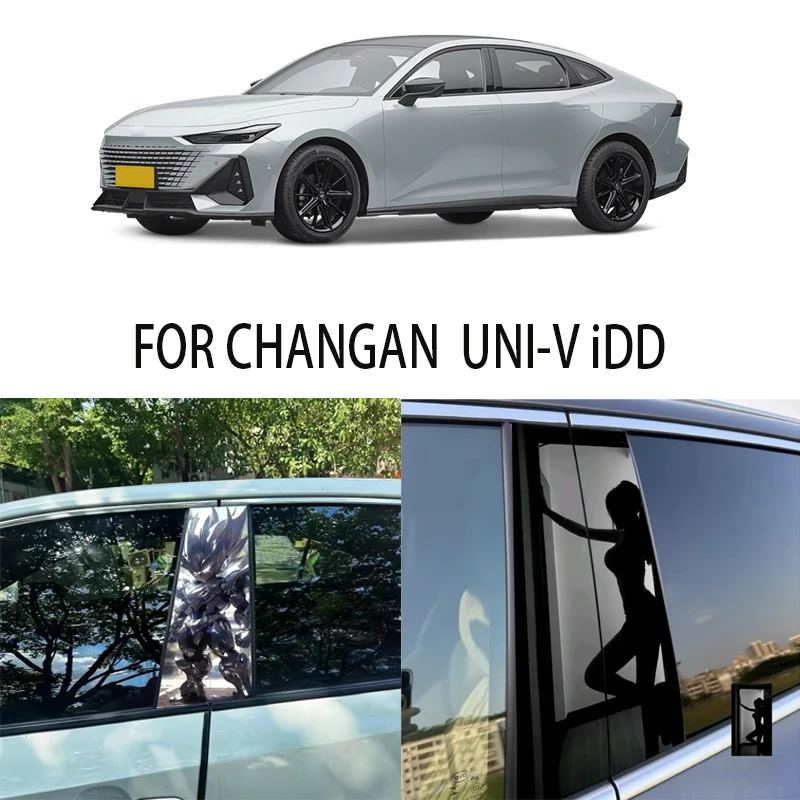 

Door Window Decoration Trims Pillar Posts Stickers Auto Styling For CHANGAN UNI-V iDD Car accessories