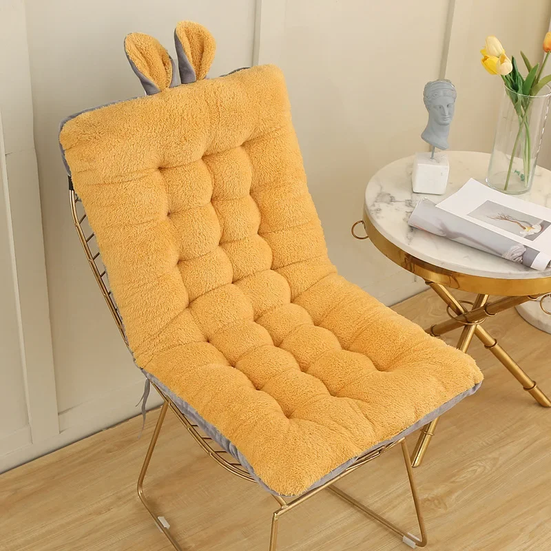 Thickened Household Seat Cushion Seat Backrest Integrated Office Chair Bolster Rapid Heating Waist Support Tatami Warm Soft Pad