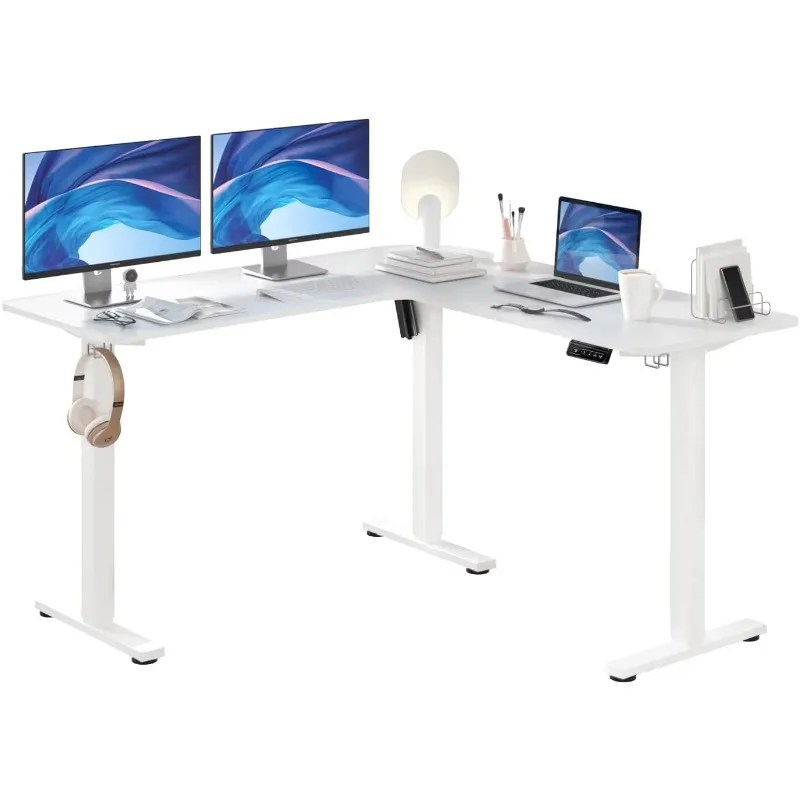

Modern Design Single Motor Electric Stand Table 50 "x 20" L Shape Adjustable Height Convertible Function