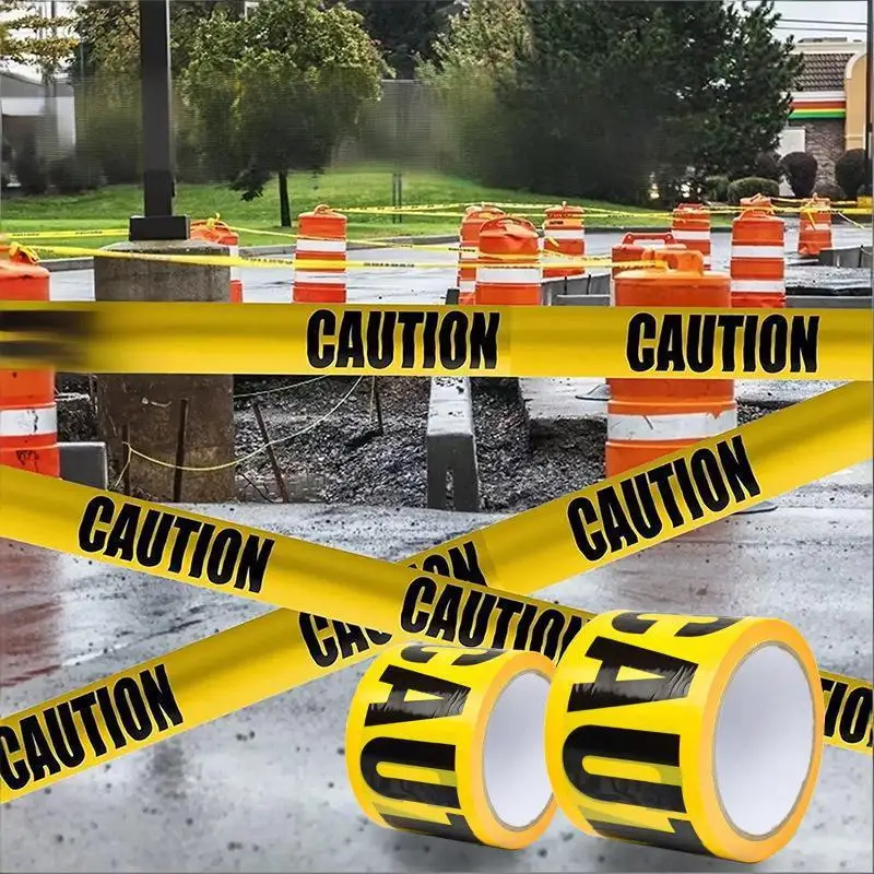 

One Roll of Safety Tape for Roadblock and Construction Site Hazard Prevention Tear Resistant