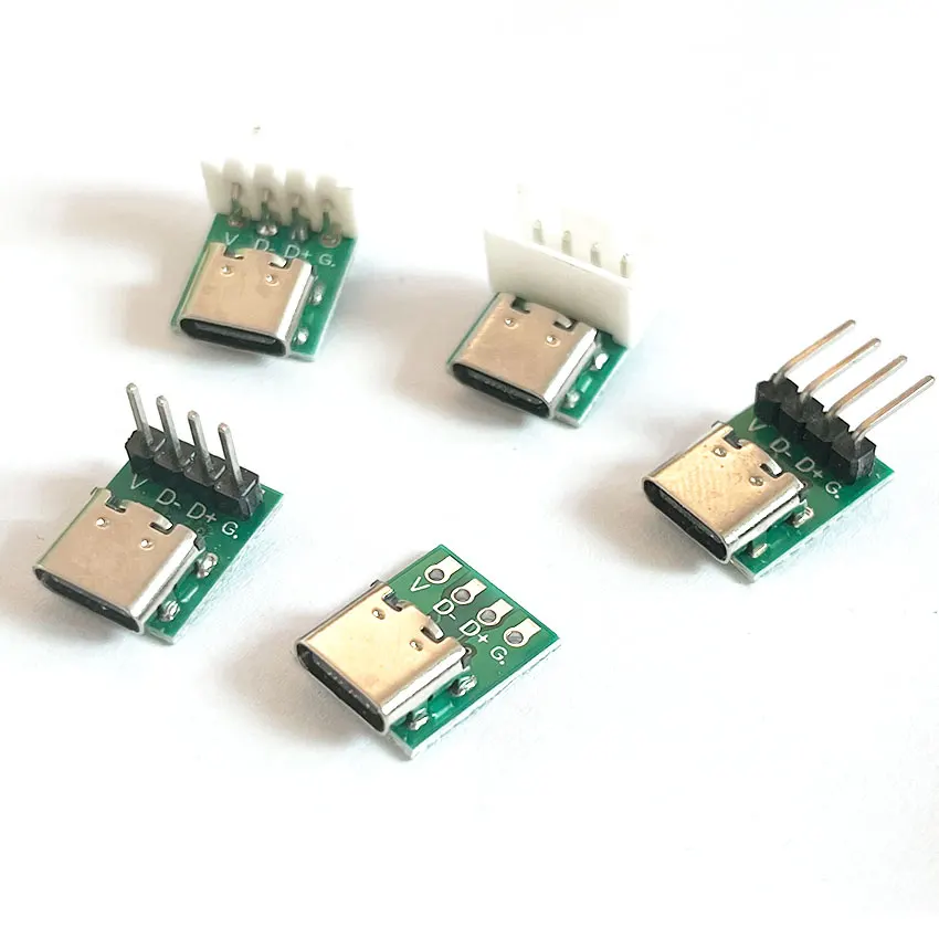 

1PCS USB3.1 16P to 2.54 high current power conversion board is inserted on both sides of the TYPE-C motherbase test board