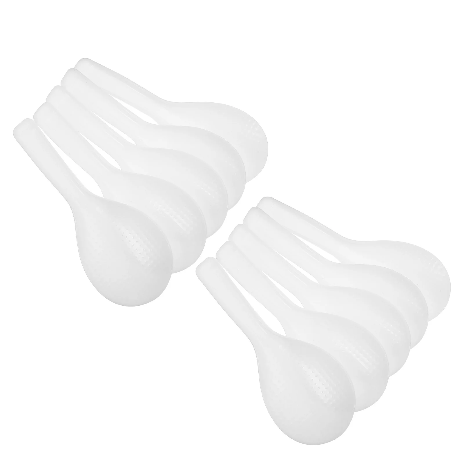 

10Pcs Non-Stick Rice Paddle Spoon Heat Resistant PP Kitchen Utensils Mixing Scooping Serving Modern Elegance White Restaurant
