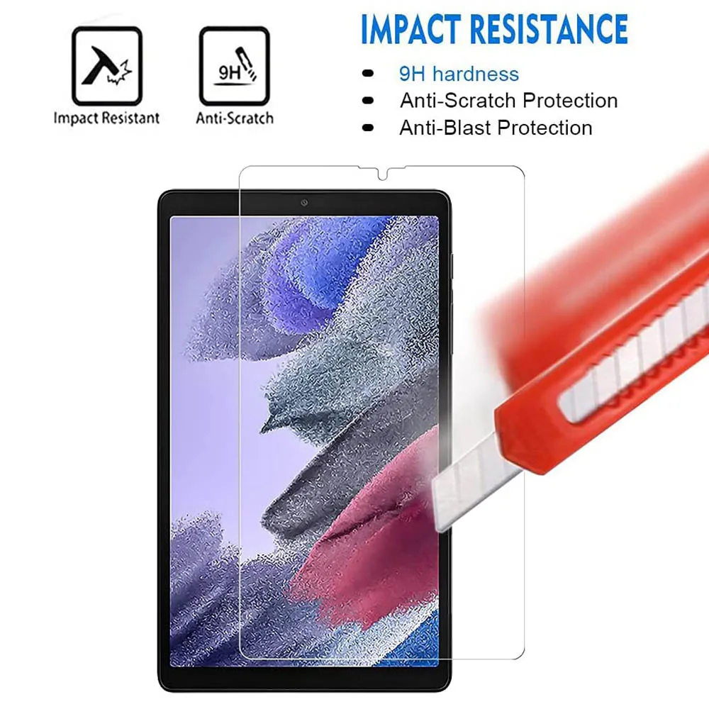 Protector de pantalla de vidrio templado para tableta Samsung Galaxy Tab A7 Lite, película protectora de pantalla, para modelos 8,7, 2021, SM-T220, SM-T225 y T220, paquete de 3 unidades