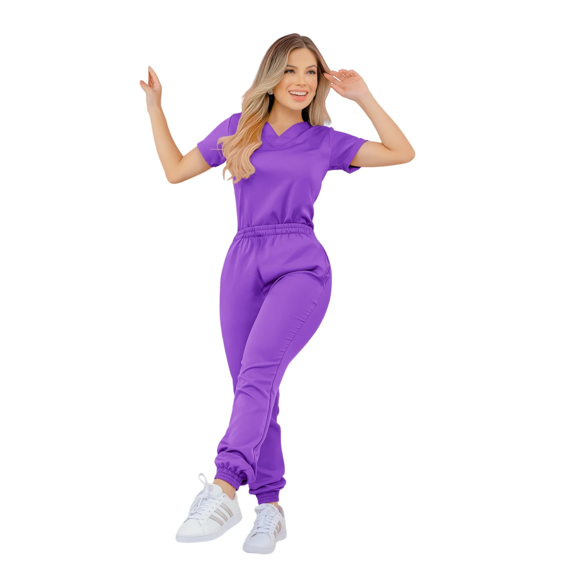 High Quality Scrubs Doctor Medical Center Uniform Comfortable Staff Scrub Suit Ladies Beauty Spa Salon Tunic Top+Pants Workwear