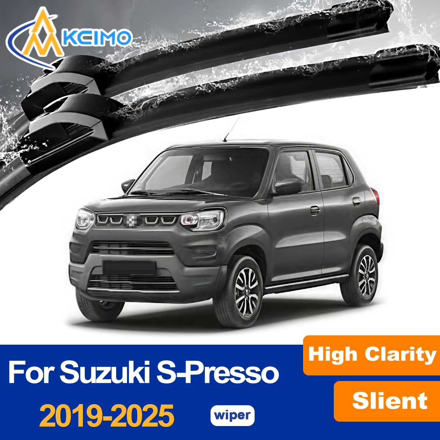 

Front Windshield Wiper Blades For Suzuki S-Presso/FL 2019-2025 Premium Rubber Replacement All-Weather Rain Wiper Blade Set