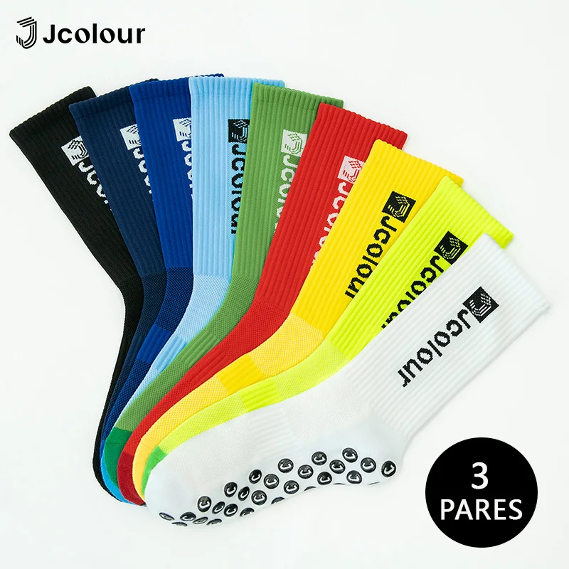 جوارب رياضية ملونة عصرية جديدة غير قابلة للانزلاق جوارب كرة القدم جوارب من مادة البولي أميد مريحة للتنفس