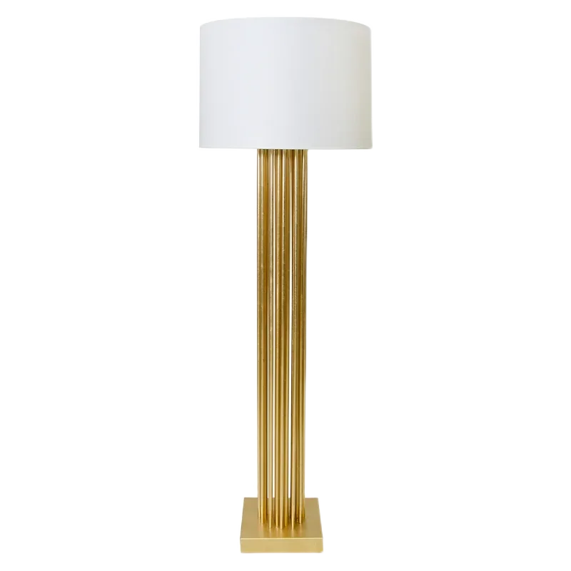 

Nordic New Study Room Vertical Bedside Lamp Gold Foil Silver Foil Retro Hardware Iron Pipe Art Floor Lamp