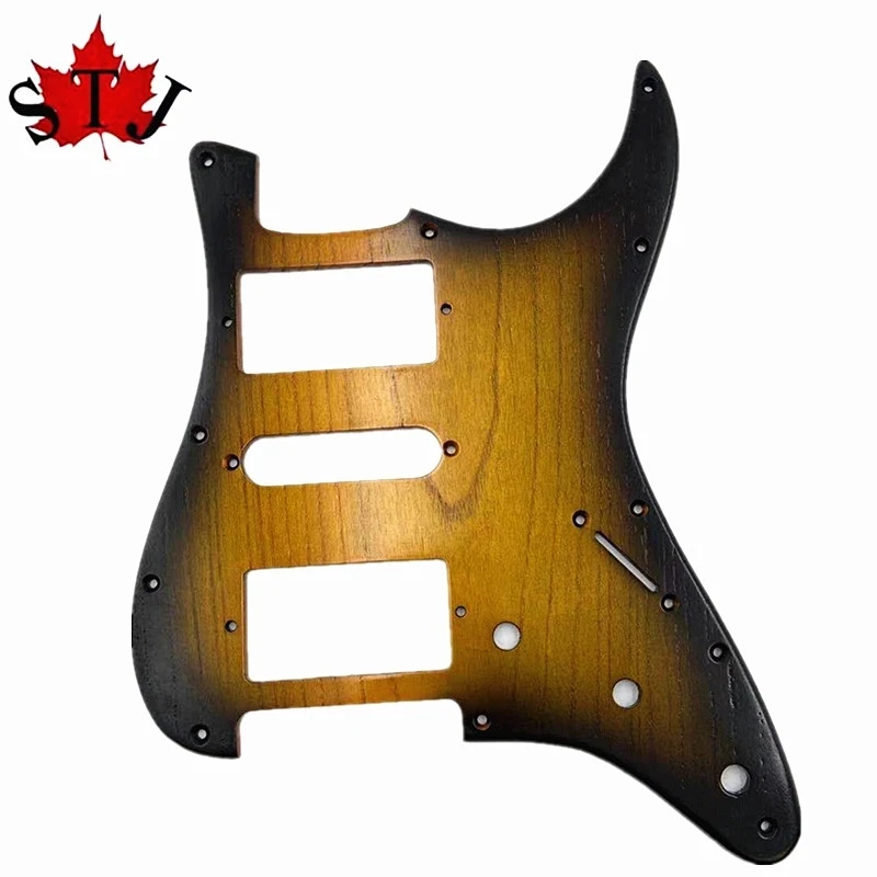 Solid wood HSH Pickguard & Back Plate ST For USA\\Mexico Style Guitar 11 Screw Holes Hole Scratch Plate Guitar Parts