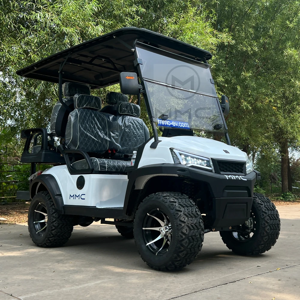 Street Legal White Club Car Lifted 2 Passenger Brand New Powerful 4 Wheel Buggy 2/4/6 Seater Electric Golf Car