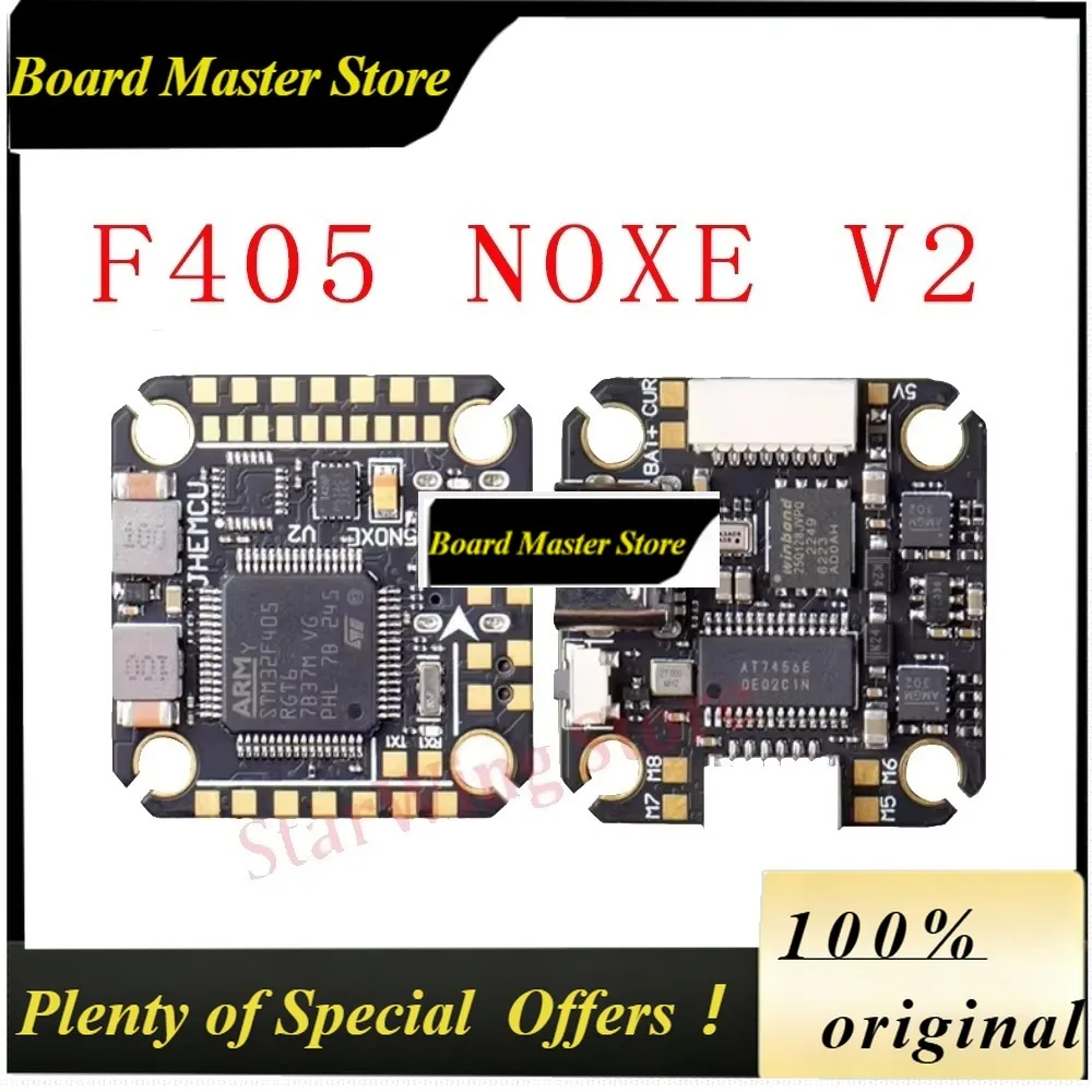 BoMsJHEMCU F405 NOXE V2 Flight Controller Baro OSD 16MB BlackBox 5V 10V Dual BEC 20X20mm 3-6S LIPO For FPV Freestyle Drone RC To