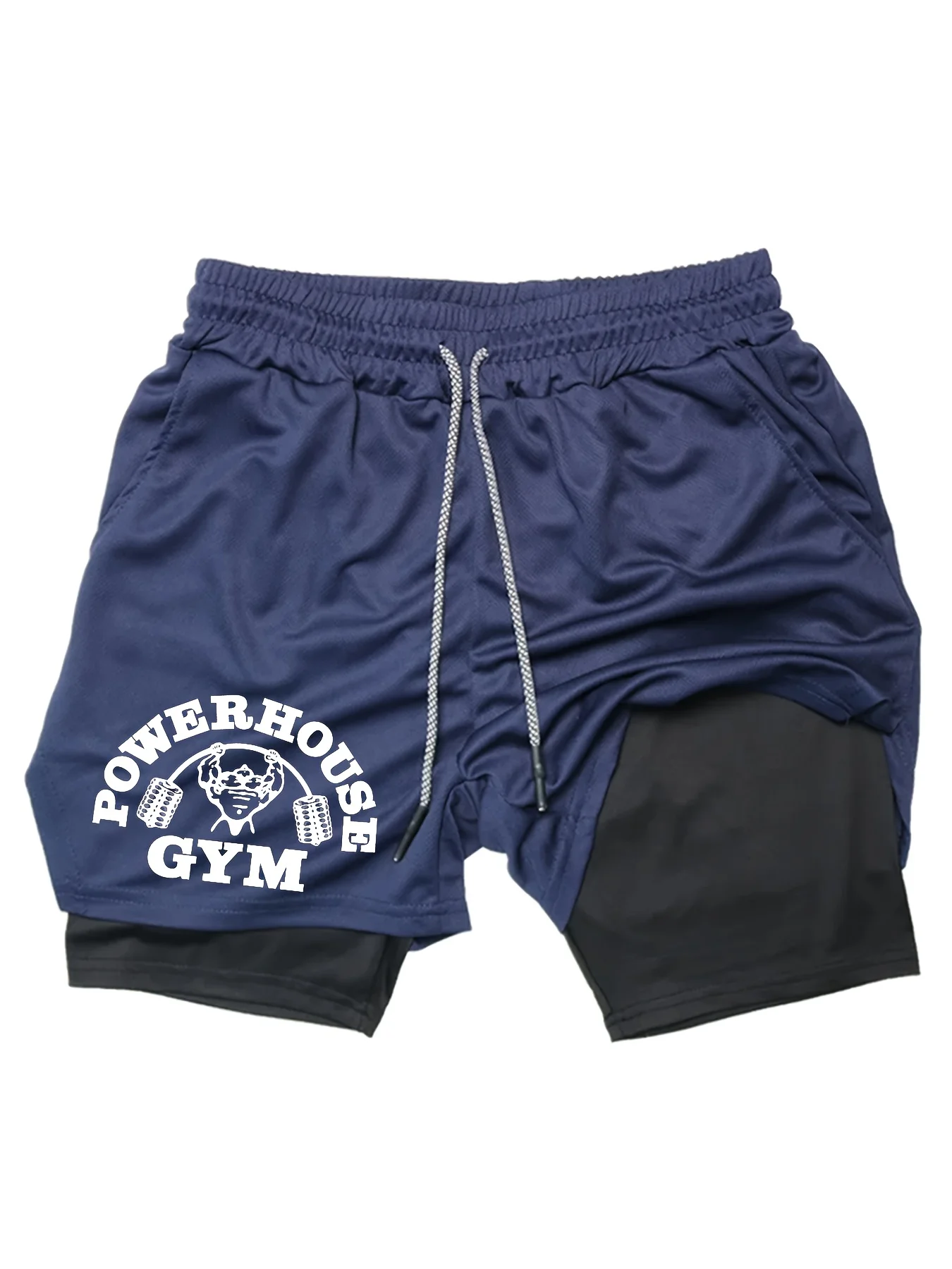 التجفيف السريع السراويل الرياضية الرجال 2 في 1 سراويل رياضية تشغيل ممارسة السراويل الرياضية مع جيب للهاتف المحمول ملابس للرجال