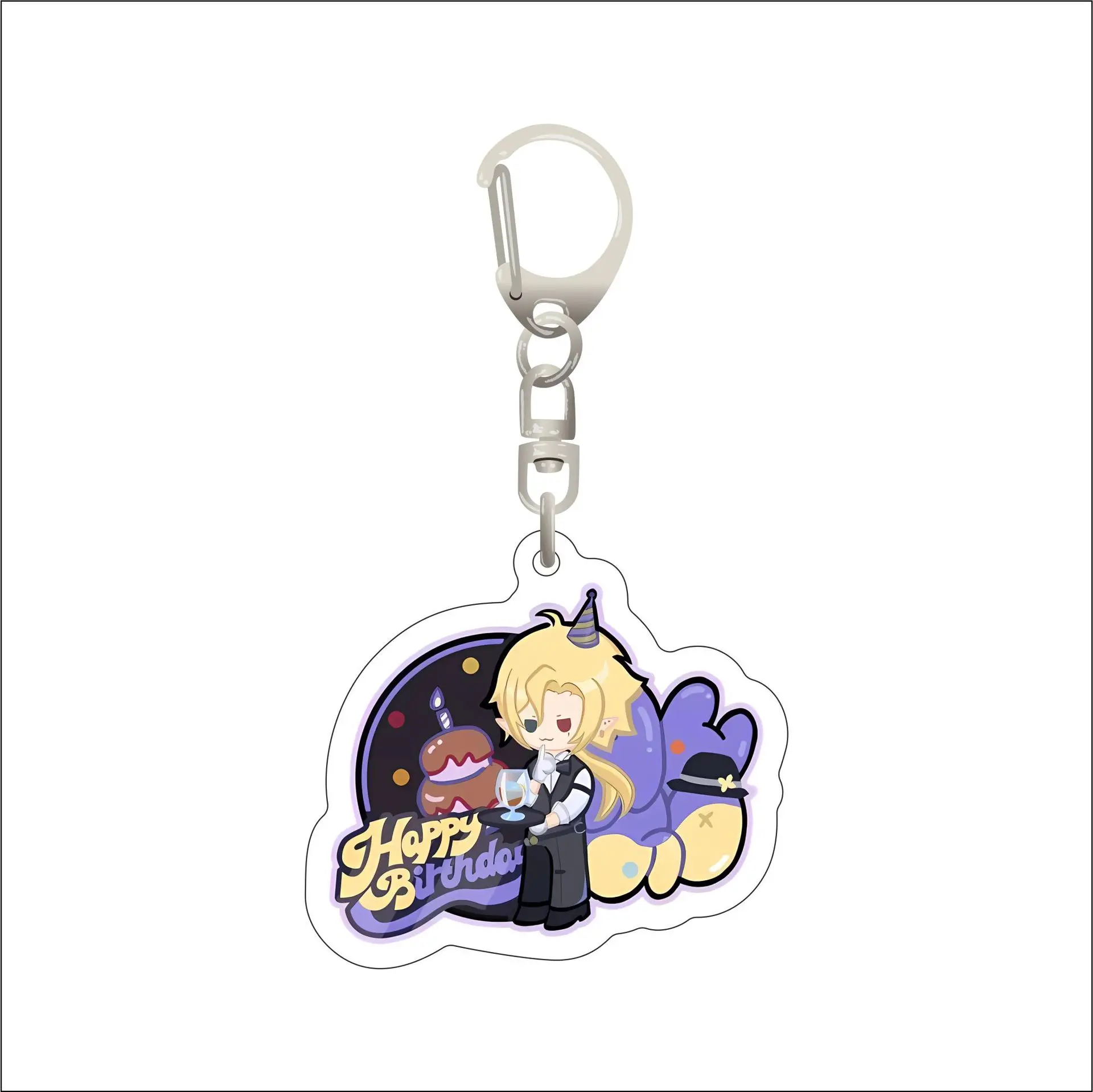 LLavero de Anime Zenless Zone Zero Birthday Series Nicole Demara, llavero acrílico para hombre, llavero de Hugo Vlad, colgante para bolso de mujer, regalo