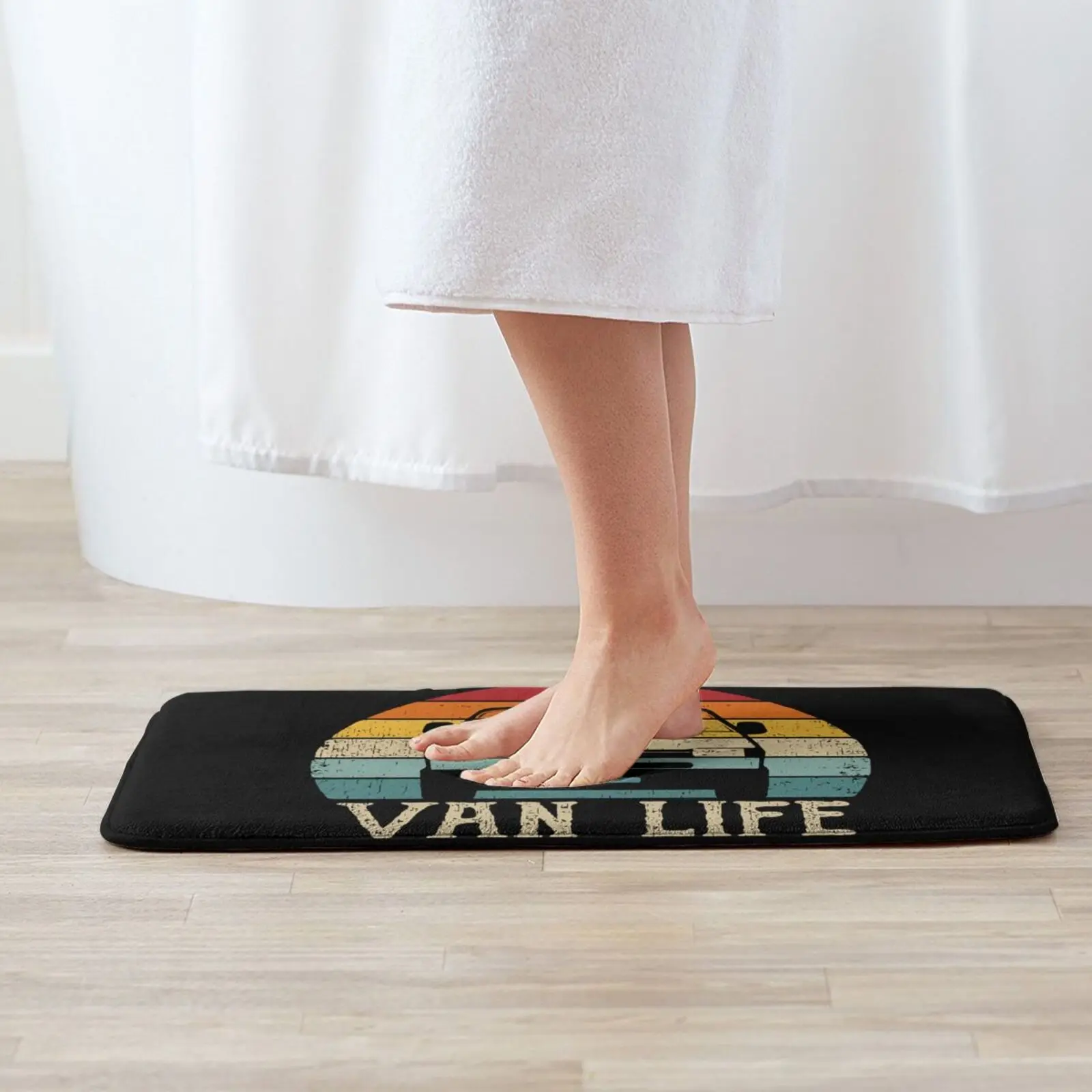 Vanlife Mat Rug Carpet Leisure Bedroom Bath Floor Mat Washable Nordic Style