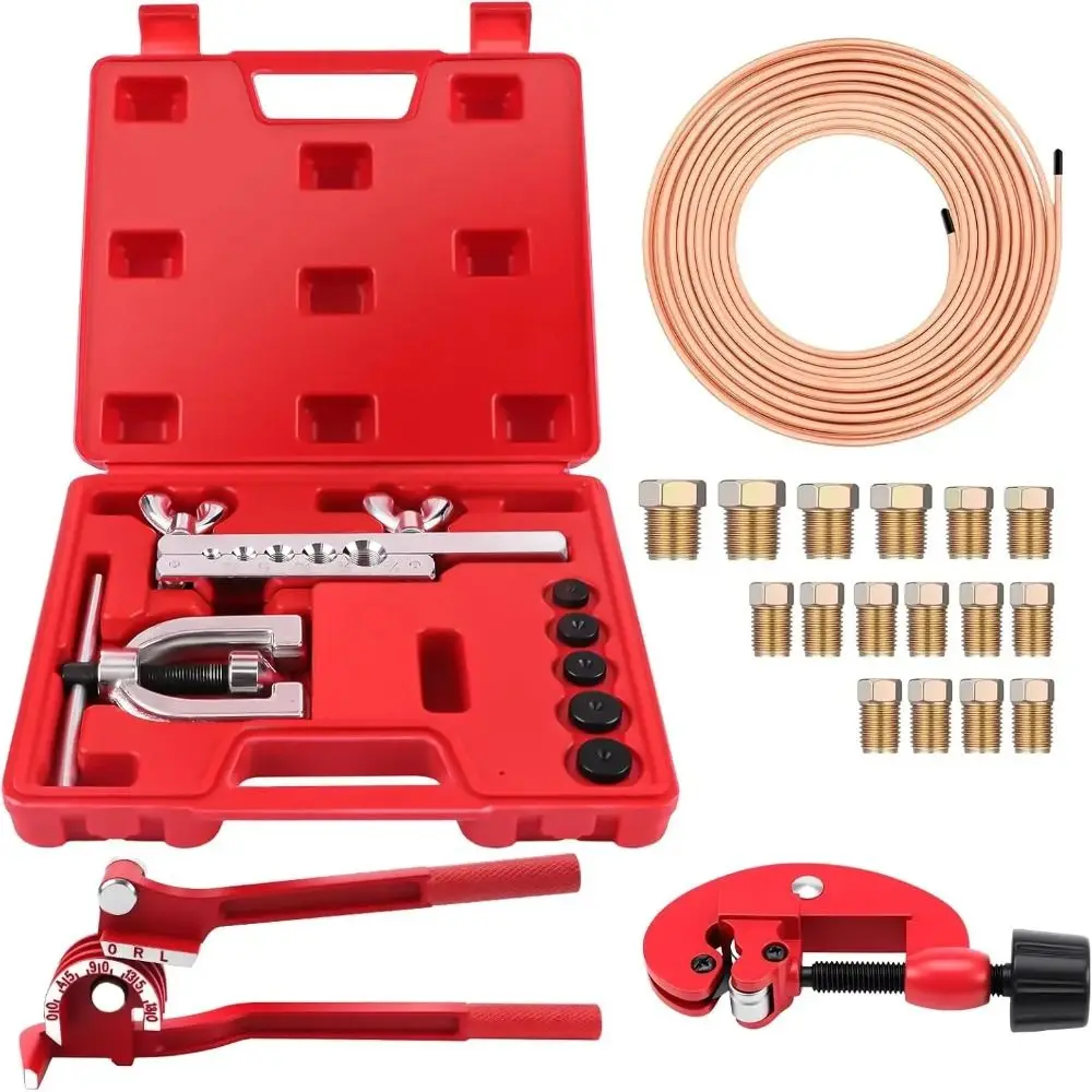 High-Quality Brake Line Flaring Tool Set Eccentric Flaring Swaging Pipe Expander Tool Set Bending Tool Expansion Swaging Tool
