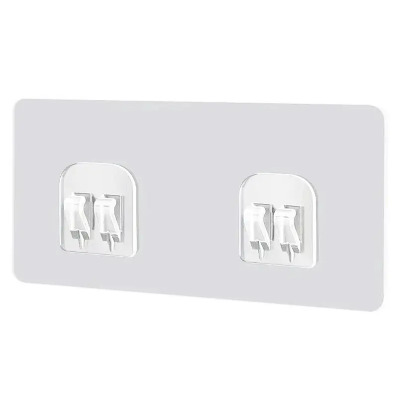 A27F-No Drilling Required, 20Pcs For Bathroom Organizer Shower Adhesive Hooks& Shelf Mounting System