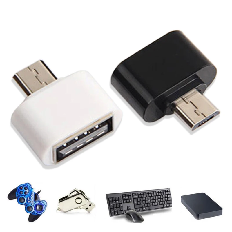 Convertidor adaptador USB 2,0 de alta velocidad para Android OTG V8 macho a USB-A tipo A hembra para sincronización de datos y transferencia de archivos