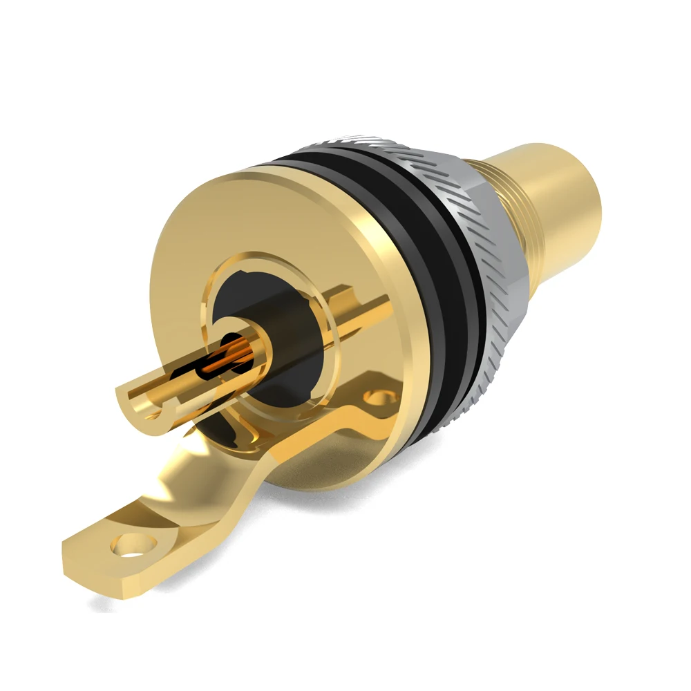 Monosaudio C404 99.995% النحاس النقي أنثى RCA وصلة مرفاع Hifi الصوت والفيديو TV CD DAC إشارة المدخلات الناتج محطة محورية