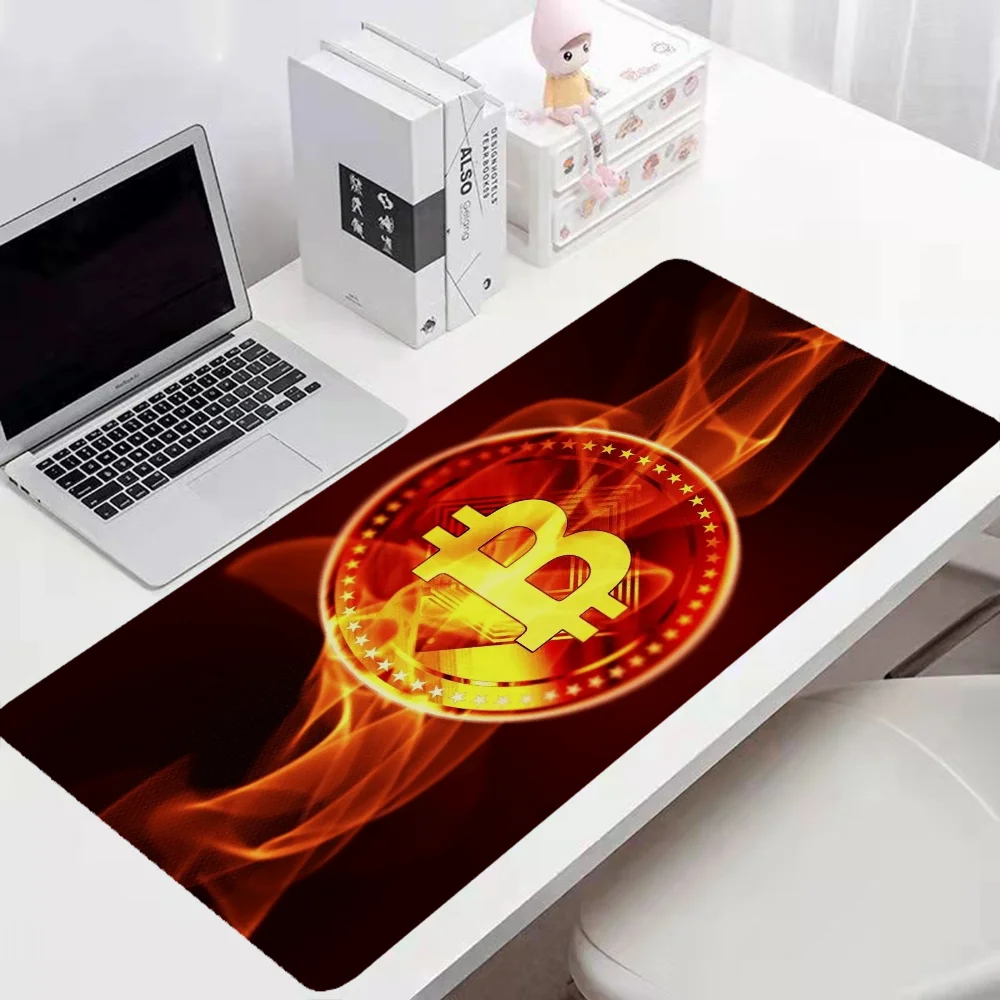 Desktop Bitcoin Mause Pad Gaming Setup accessori Mousepad Gamer 900x400 tappetini per Mouse tappetino per Computer tastiera scrivania estesa Xxl Pc