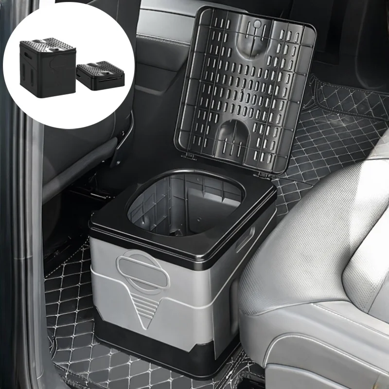 Portable Folding Car Toilet Outdoor Camping Adult Road Trip Emergency Toilet Anti-Odor Storage Box For Tour Emergency