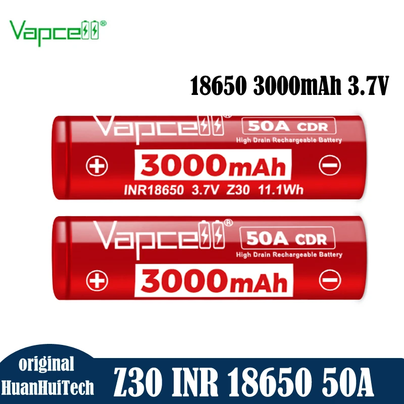 

Original Vapcell Z30 INR18650 Lithium Battery 18650 3000mah 3.7V Max 50A Strong Power Rechargable Batteries For Electric Tool