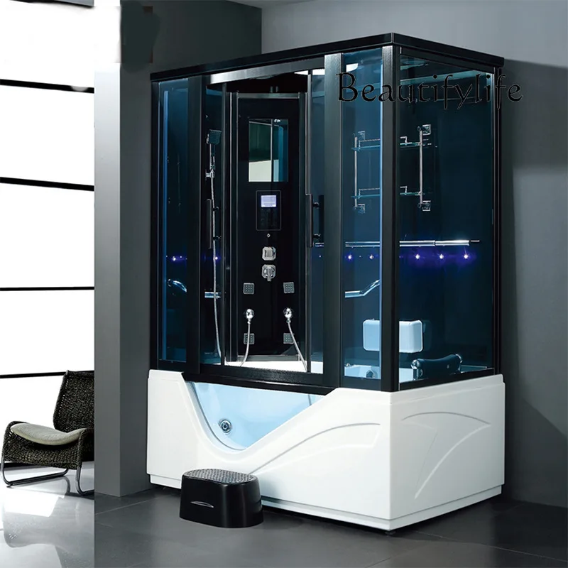 Hotel Villa Home Steam Room Acrylic Jacuzzi Sauna Room Steam Shower Integrated Light Luxury