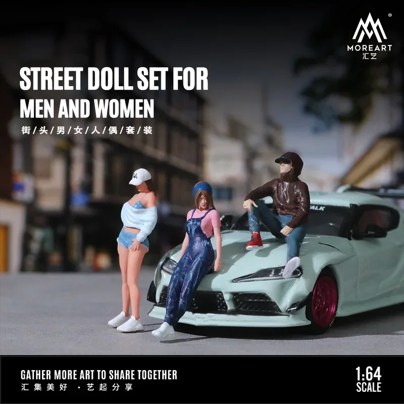 More Art 1/64 Street Doll Set For Men And Women Doll Set Display Limited Collection Gift