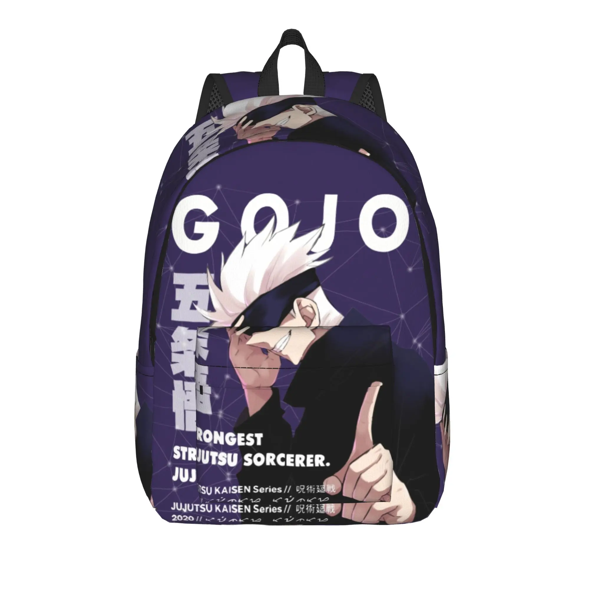 

JJK Anime Gojo Satoru Classical Backpack Outdoor High School Hiking Travel Japan Manga Daypack for Men Women Laptop Canvas Bags