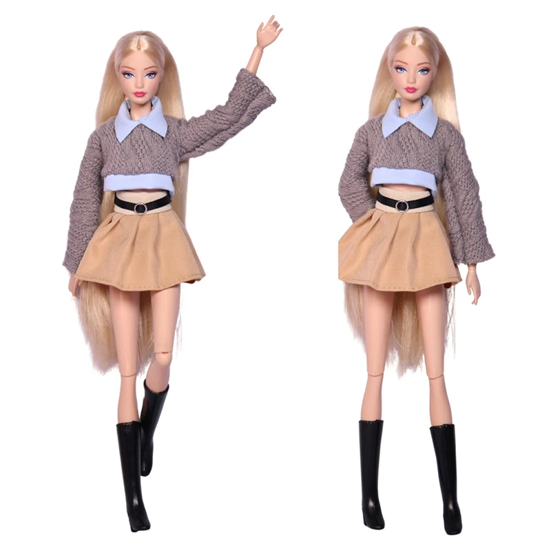 30cm 11.8inch For Barbies Doll Clothing Shoes Necklaces Set Skirt Business Suit Suitable Princess Clothes For 1/6 Dolls Toy Gift - view 2