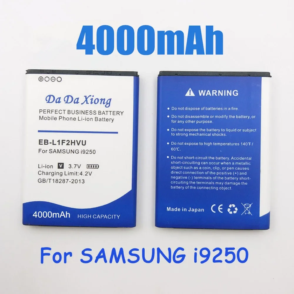 Высококачественный аккумулятор 4000 мАч EB-L1F2HVU для Samsung Galaxy Nexus Prime GT-I9250 I9250 I515 и т. д.