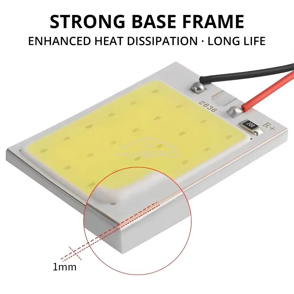 Durable Cob 18SMD 24SMD 36SMD 48SMD Car Led White High Brightness Car LED Bulb Car Panel Lamp Car Interior Lighting