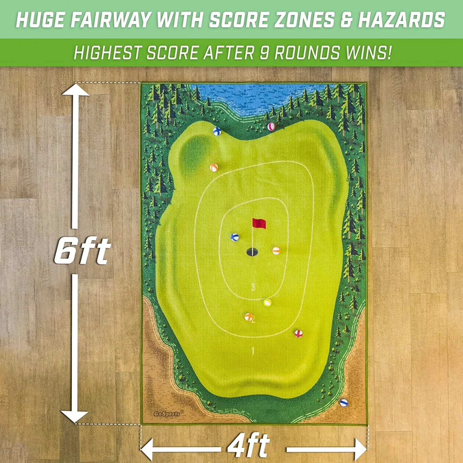 Golf Game Set with High Quality Golf Training Pad Floor Spike and Thread Outdoor Golf Hitting Mat GolfBall Training Practice Mat