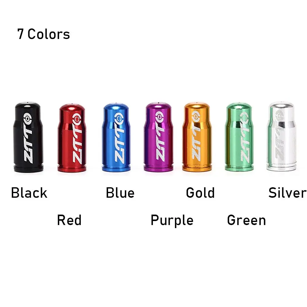 4PCS/Set 7 Colors Bicycle Presta Valve Cap MTB Bike Colorful Aluminum Alloy Valves Cap Dust Cover Wheel Tyre Cover Cycling Parts