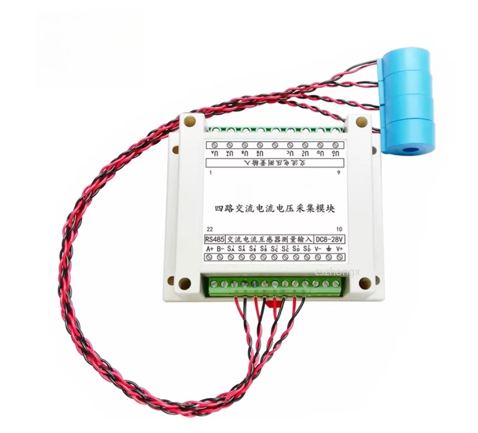 Multi-channel 8-channel AC Current Frequency Measurement Acquisition Detection Module RS485 Sensor Transmitter MODBUS-RTU