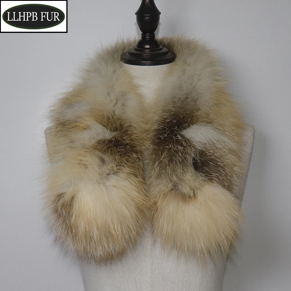 

New Women Winter 100% Real Fox Fur Scarf Outdoor Keep Warm Thick Natural Fox Fur Scarves Lady Fashion Genuine Fox Fur Muffler