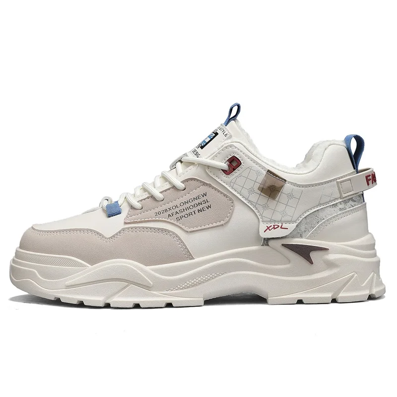 

Новая зимняя мужская повседневная обувь, уличные теплые и плюшевые зимние ботинки, высокие хлопковые туфли, модная и толстая