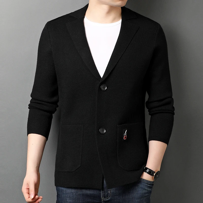 Men's Suit Jacket 2023 New Spring / autumn Men's Casual Loose Knit Solid Color Coats High Quality Business Blazer Plus Size 3XL