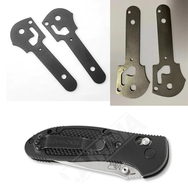 

1 Pair Stainless Steel Fold Knife Liners Backspacer Accessories for Benchmade 551 Griptilian Steel Lining Lock Plate Part