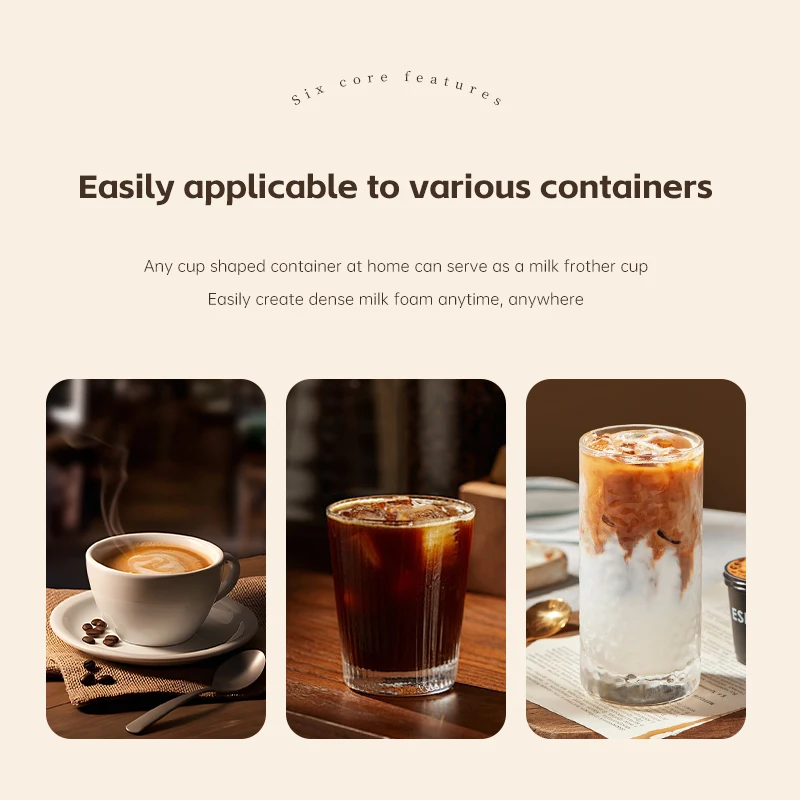 전동 커피 믹서 우유 거품기 핸드 믹서 휴대용 전동 우유 거품기 배터리 작동 홀더 포함
