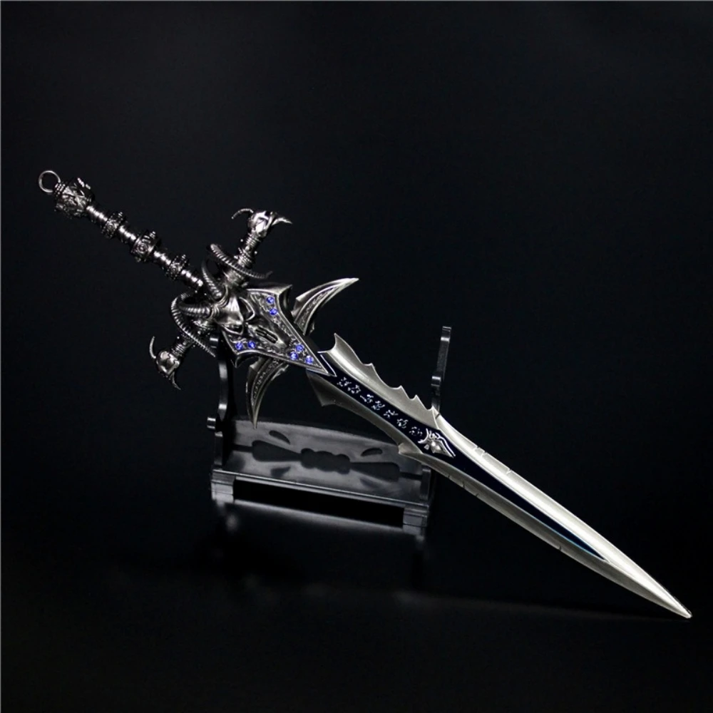 World of Warcraft Lich King Frostmourne Sheep Head Sword Game Peripheral Weapon Model Alloy Craft Toy Collection Ornaments 22cm