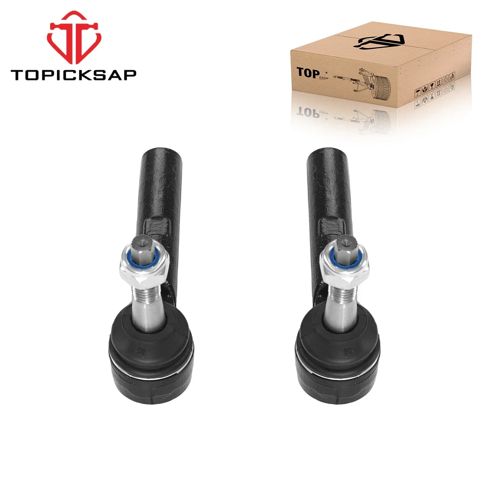 TOPICKSAP 2Pcs Front Inner Outer Tie Rod End Assembly Replacement Kit for Chevy Silverado GMC Sierra Yukon 2007 - 2013 2014