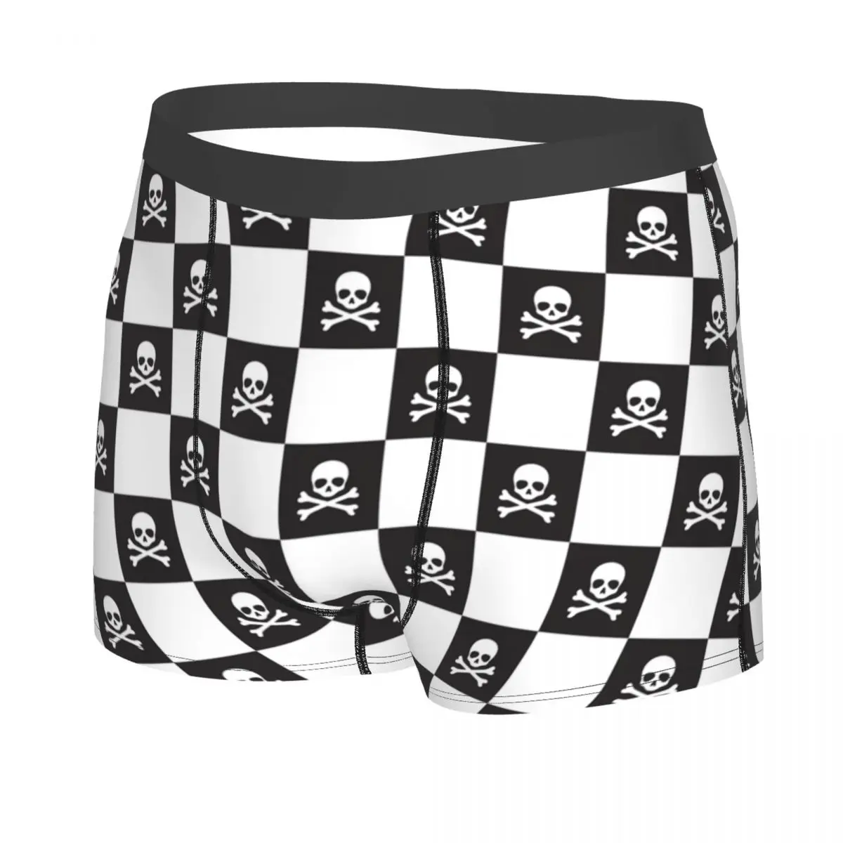 Gothic Skeleton Death Skull Underwear Men Sexy Printed Customized Boxer Shorts Panties Briefs Soft Underpants