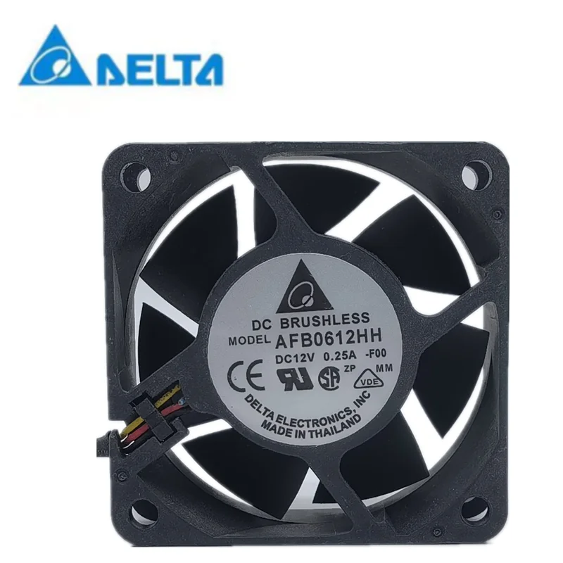 Ventilador de refrigeración del chasis del cojinete delta AFB0612HH 12V 0.25A 6025 6cm, nuevo